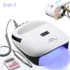 Nail Manicure Set 140W 3 IN 1Multifunction Dust Vacuum Cleaner Electric Drill UV LED Lamp Machine For Salon Too 230703