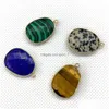 Charms 18x25 mm naturalny kryształowy kamień owalny zielony kwarc róży wisiorki złota krawędź Trenda na naszyjnik biżuteria robienie hurtowych dh6iq