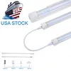 8ft V tube lights 8 foot design shop LED luminaire 2ft 3ft 4ft 5ft 6ft Refroidisseur Porte Congélateur éclairage fluorescent Lampes US