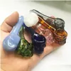 Smoking Pipes Pyrex Oil Burner Spoon Skl Glass Hand Pipe Tobacco Dry Herb For Sile Bong Bubbler Drop Delivery Home Garden Household Dhdhr