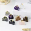 Charms Natural Stone Mini Bag Ornament Healing Crystal Reiki Gemstone Pendant Crafts Home Decoration Gift Drop Delivery Jewelry Find Dhoza