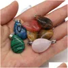 Charms Natural Stone Waterdrop wisiorek Rose kwarc leczenie reiki kryształowy naszyjnik DIY Kolczyki Kobiet biżuterii Mash