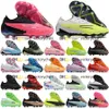 Gift Bag Quality Soccer Boots Phantoms GX Elite FG Ghost Low Ankle Version Knit Football Cleats Mens Natural Lawn Comfortable Leather Training Soccer Shoes US 6.5-11