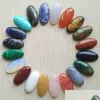 Stone Assorted Natural Oval Shape Cab Cabochons Beads For Jewelry Accessories Making 15X30Mm Drop Delivery Dh6F5