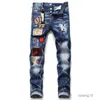 Heren Jeans Man Broek Designer Black Skinny Stickers Light Wash Ripped Motorcycle Rock Revival Joggers True Religions Men 11 25PX