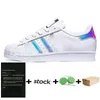 Sapatos de basquete Stan Smith Superstars Homens Mulheres Triplo Preto Branco Oreo Laser Plataforma Dourada Sapatilhas Esportivas Planas