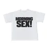 Men's T-Shirts Men Vintage Sex letter Print Short Sleeve Shirt Women Summer Hip Hop Streetwear Women Harajuku T-shirt y2k Clothes Loose Tee 230701