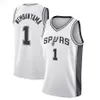 2023 New Basketball Jersey San Antonio''Spurs'' Heren Jeugd Kids 1 Victor Wembanyama Jeugd rood 9649