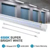 Stocks in US V Shaped LED Tubes Light Integrated 4ft 5ft 6ft 8ft Tube Double Sides Bulbs Shop Light Cooler Door Lights