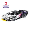 Diecast Modell Teknisk Super Racing Sportbil Lambo Fordon Byggklossar Montera tegelstenar Leksaker för pojkar Presenter 230703