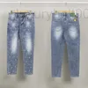 Jeans para hombres Diseñador 23SS NUEVA marca de moda de calle para hombres Ripped Biker Slim Fit Motorcycle Denim jean 4EPO