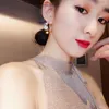 Dangle Earrings S925 Silver Needle Fairy Garland Female Temperament Korean Personality Crystal Pendant Fashion Elegant Jewelry Gift