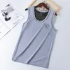 Mannen Tank Tops Heren Ondergoed Mouwloze Top Effen Spier Vest Hemdjes O hals Sport T-shirt heren vest bodybuilding tank top 230704