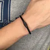 Berlockarmband Enkla män Smycken för kvinnor Flätat läderarmband i rostfritt stål Magnetiska spännen Armband manliga handledsband FR743