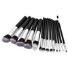 Sminkborstar 14 st Black Synthetic Brush Eyeshadow Blending Foundation Blush Tools