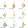 Cute Shell Sunflower Heart Starfish Necklace for Women Gold Color Long Stainless Steel Box Chain Collars Fashion Pendant L230704