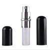 5ml de alta qualidade ferramentas de maquiagem pequeno frasco de spray de perfume de vidro de alumínio preto 5cc atomizador cosmético portátil F20172667 Mckdn