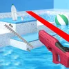 Gun Toys Tecnología espacial pistola de agua eléctrica totalmente automática disparo continuo gran capacidad lanzador de chorro de agua a alta presión beach chil 230704