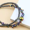 Chains Round Beads Color Mixed Irregular Gravel Pendant Black No Magnetic Neutral Necklace Fashion Natural Hematite Jewelry Accessories