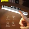 Lumières Baseus Nuit Suspendus Magnétique LED Table Gradation En Continu Lampe De Bureau Rechargeable Cabinet Lumière Pour Chambre Cuisine HKD230704