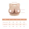 Breast Form KUMIIHO Realistic Breast Form Cotton Round Neck Hollow Drag Queen Sissy Fake Boobs Transgender Cosplay Fake Breast Forms 230703