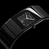 Autres montres OUPAI Old Classic Black Ceramic Rectangle Watch Men Quartz Ultra Thin Business Waterproof Square Anti Scratch Calendar 230703