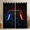 Numéro 3D Modèle Video / TV Game Player Imprimer le salon Give Handle Curtains For Kids Room Decoration Drapes Rideaux