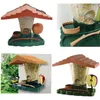 Other Bird Supplies Outdoor House Shape Feeder Reusable Plastic Cage Hanging Outside Metal