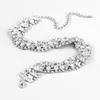 Strass brillant femmes Sexy luxe collier ras du cou Banquet accessoires de mariage déclaration collier collier