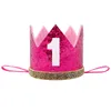 Fascia per bambina per la prima festa di compleanno Decor Cap Crown Fascia per capelli per bambini Fascia per capelli Cappelli da principessa Accessori per capelli