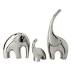 Decorative Objects Figurines Light Luxury Home Furnishings Electroplating Silver Elephant Crafts Living Room Wine Cabinet TV Decorations Ornaments 230704
