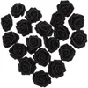 Decorative Flowers 100 Pcs Artificial Rose Flower Faux Crafts Bridal Decorations Fake Roses Black Bulk Dinning Table Head