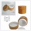 Récipient en bambou de 30 g Pot de crème en bois en plastique, emballage cosmétique de pots de crème Pot cosmétique en plastique de bambou vide avec couvercle F20171778 Viqle