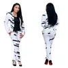 Nouveau style femmes africaines vêtements Dashiki mode imprimé noir et blanc classique tissu deux pièces manteau pantalon taille S M L XL Y537296u