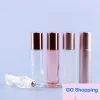 5ml roll-on parfumflesje glas metalen rollerbal etherische olie geurcontainer 10ml roségouden kwaliteit