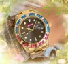 Popular 2024 reloj 41 mm Lujo Arco iris Colorido Cristal Diamantes Reloj Hombres Romántico Estrellado Cuarzo-Batería Clásico Negocio Thiree Pines Relojes de acero fino sólido