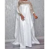 Vêtements ethniques blanc Style africain robes pour femmes 2021 grande taille Robe Africaine Femme vêtements Abaya dubaï Boubou caftan Maxi D247U