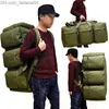 Duffel Bags Duffel Bags 90L Large Capacity Men's Travel Canvas Military Tactical Backpack Waterproof Hiking Climbing Camping Rucksack XA216K Z230704
