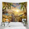 Tapisserier Natural Landsy Landscape Woods Decoration Tapestry Mandala Wall Decoration Curtain Tapestry Hippie Wall Tap