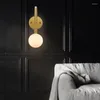 Kinkiety Nordic Gold Decor Szklane kulki Kinkiety Światła Do Oświetlenia Domu Sypialnia Nowoczesne Lustro Vanity Light Oprawa łazienkowa
