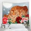 Tapestries Forest Tiger Decorative Tapestry Mandala Tapestry Art Deco Blanket Curtain Hanging at Home Bedroom Living Room