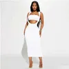 Basic Casual Dresses Women Designers Clothes 2023 Spring And Summer Wrapped Chest Long Maxi Dress Two Piece Set For Drop Delivery Dhg0F