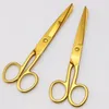 Office Scissors Office Home Decor Golden Scissors Pen Holder Cutter Tailor Fabric Paper Cutting Tools Craft Shears Gold Scissors P15F 230703