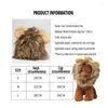 Cat Costumes Cute Lion Mane Wig Hat Funny Pets Clothes Cap Fancy Party Dogs Cosplay Costume Kitten Puppy With Ears Accessories