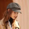 Berets Berets Winter Vintage Berets Caps for Women French Artist Warm Felt Hats Berte Female Hat Solid Octagonal Hats Autumn Sboy Cap Z230704