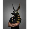 Grim Reaper Anubis 3D Paper Mask Funny Party Cosplay Prop Christmas Halloween Handmade DIY Adult Craft Toy L230704