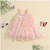 Girl'S Dresses Girl Baby Girls Sleeveless Sling Dress Infant Princess Lovely Summer 3D Butterfly Sweet Toddler Boutique Clothing Dro Dhdgr