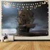 Tapestries Sea and ocean scenery decoration tapestry Pirate ship and warship decoration tapestry Home background decoration tapestr