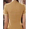 Vêtements ethniques jaune fille amélioré Cheongsam Plaid 2023 quotidien Qipao rétro été robes jeune Style