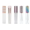 Leere transparente Lipgloss-Röhrchen aus Kunststoff, Lippenbalsam-Röhrchen, Lippenstift, Mini-Probe-Kosmetikbehälter mit Silberkappe F3803 Wptqm